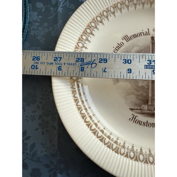 Vintage San Jacinto Memorial Monument Plate Houston TX Views of America 9” - Picture 4 of 4